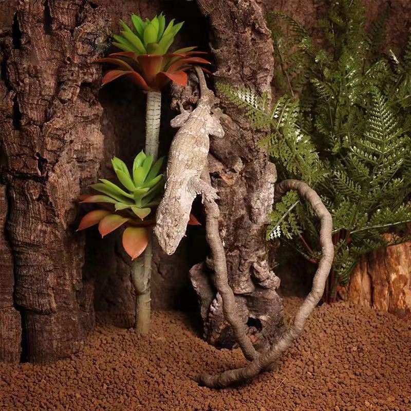 守宫蜥蜴玩具爬虫攀爬仿真植物藤条造景树藤爬虫