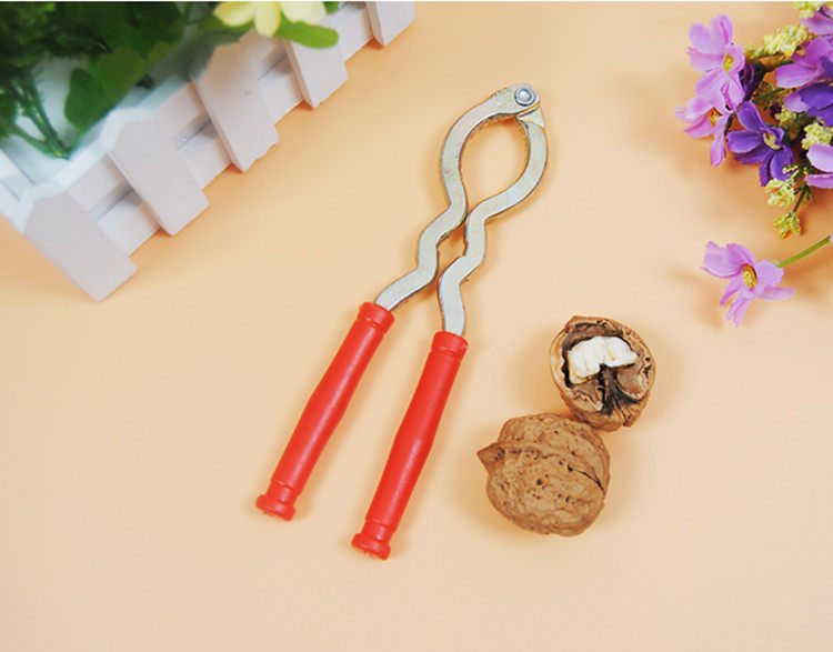 漏斗形核桃夹子 木柄核桃钳子 黑桃干果夹可开瓶盖厨房小工具