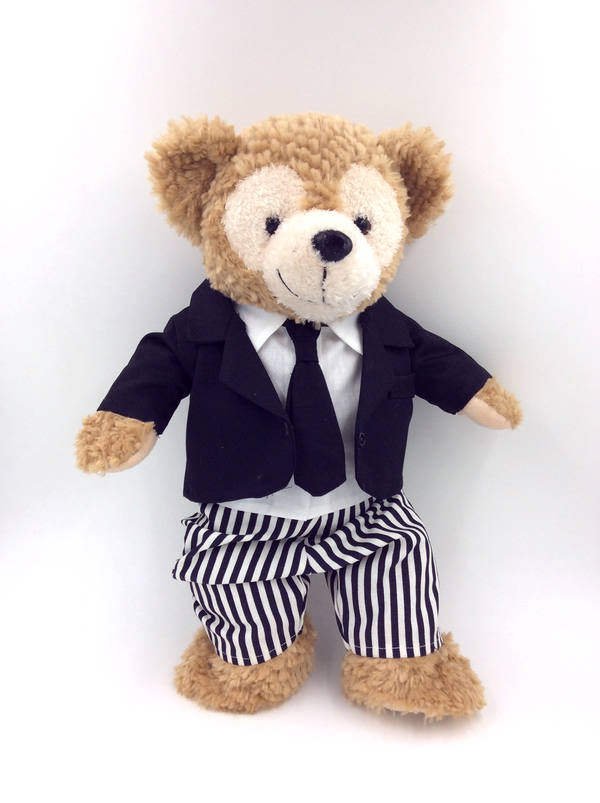 毛绒送女朋友套装西服衣服公仔布艺熊公仔duffy毛绒布艺类玩具