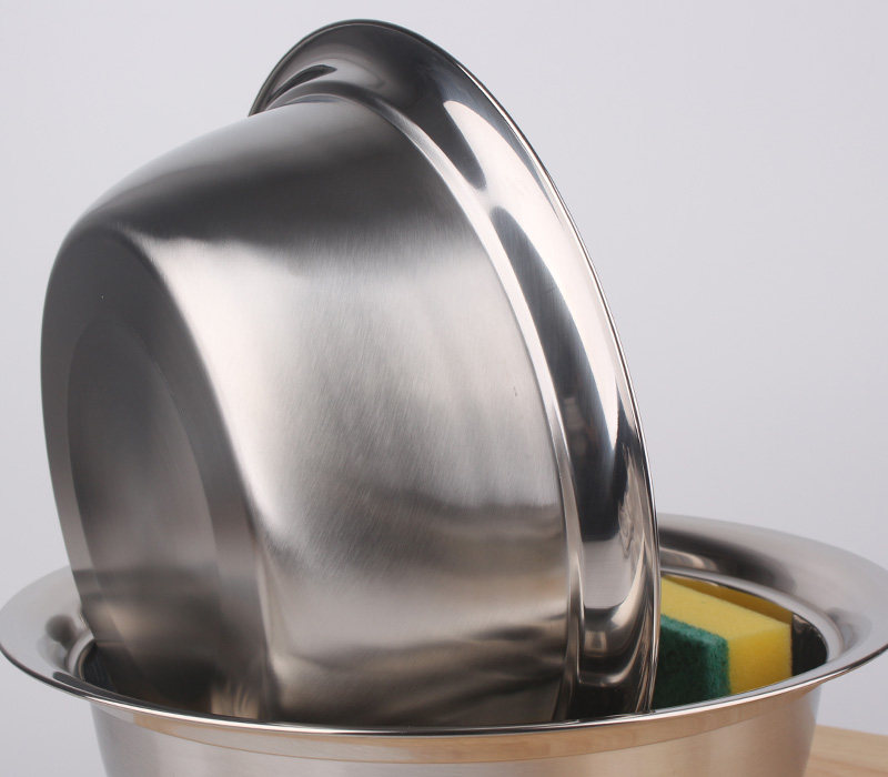 加厚厨房大饭盆餐盆洗菜和面打蛋圆形盆子不锈盆