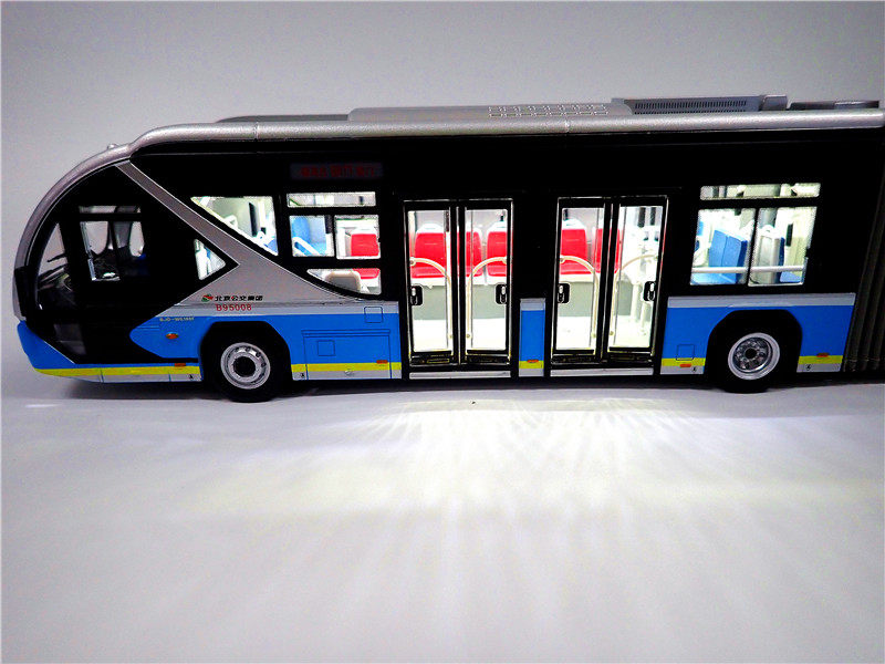 北京公交原厂快速brt1无轨电车巴士合金汽车模型车模