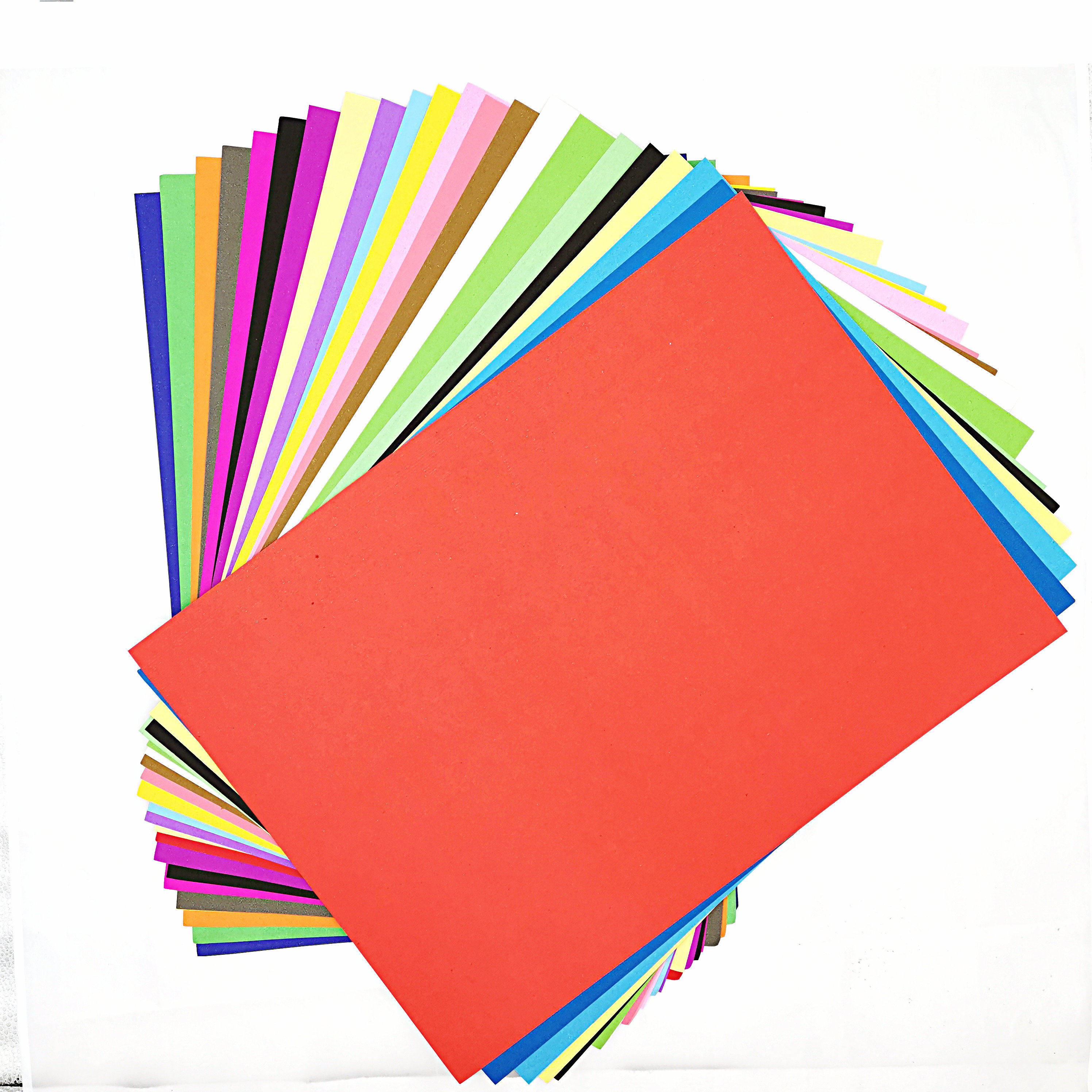 卡纸4k彩色硬卡200克厚色彩鲜艳材料53cm特价折纸