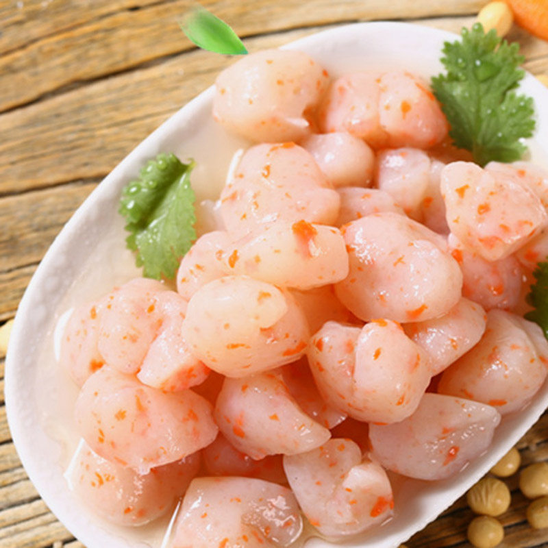 齐善素虾仁粒6袋爽毛面丝魔芋果干素食片块卷解饿馋肚丝代餐豆腐