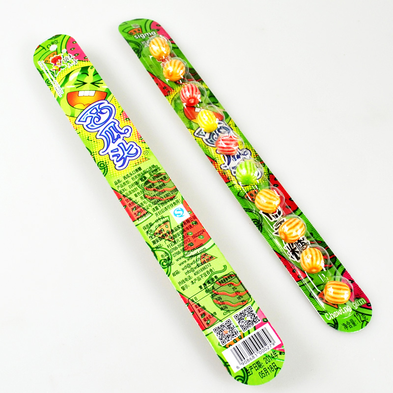 西瓜长条泡泡糖迷你经典怀旧童年儿时回忆零食口香糖