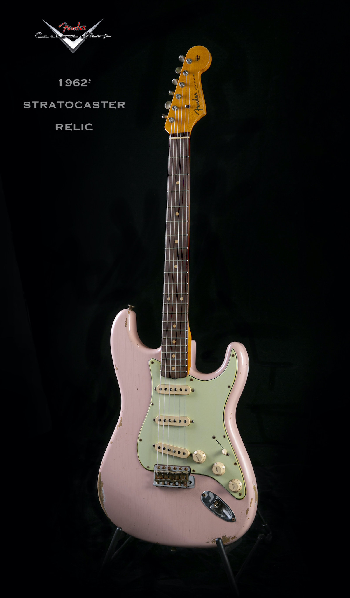 fendercscustomshop1962stratshellpink多利乐器现货吉他电吉他