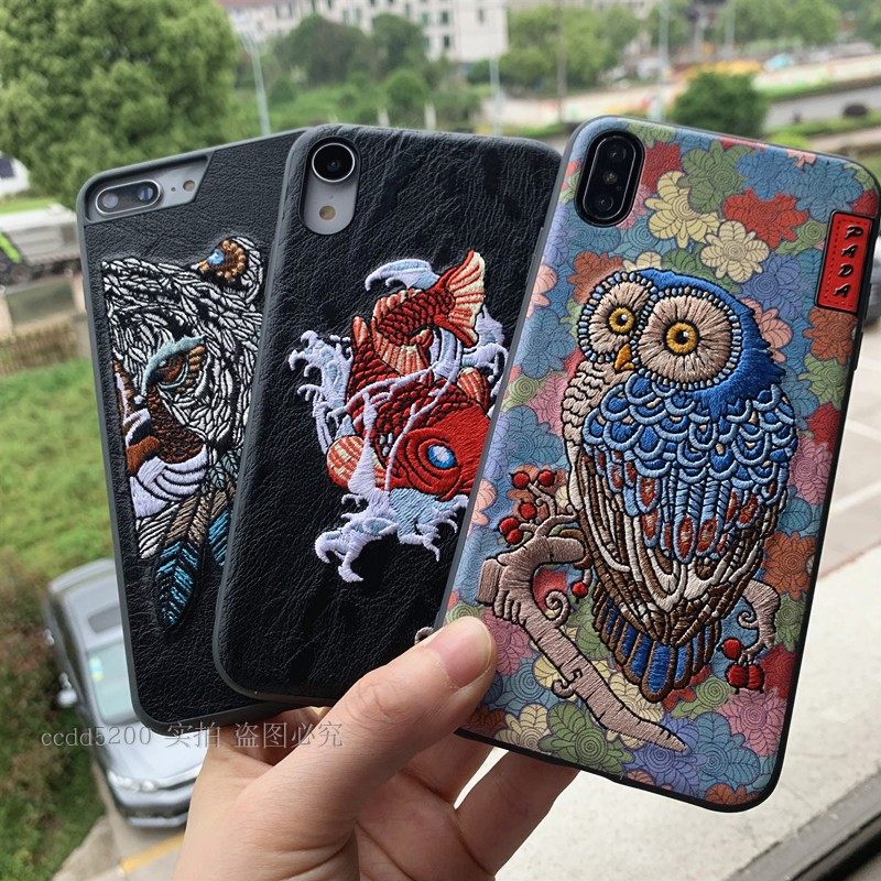 品牌清仓pada适用苹果6s78plus锦鲤手机机壳鬼脸手机保护套