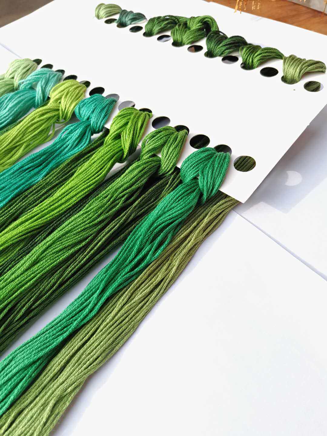 十字绣绣线补线配线dmc纯棉绣线绿色线系14种11包邮刺绣鞋垫可用