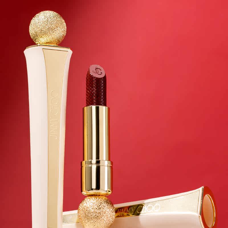 jimmychoo周仰杰2020彩妆新品口红唇膏蛇纹雕花唇膏