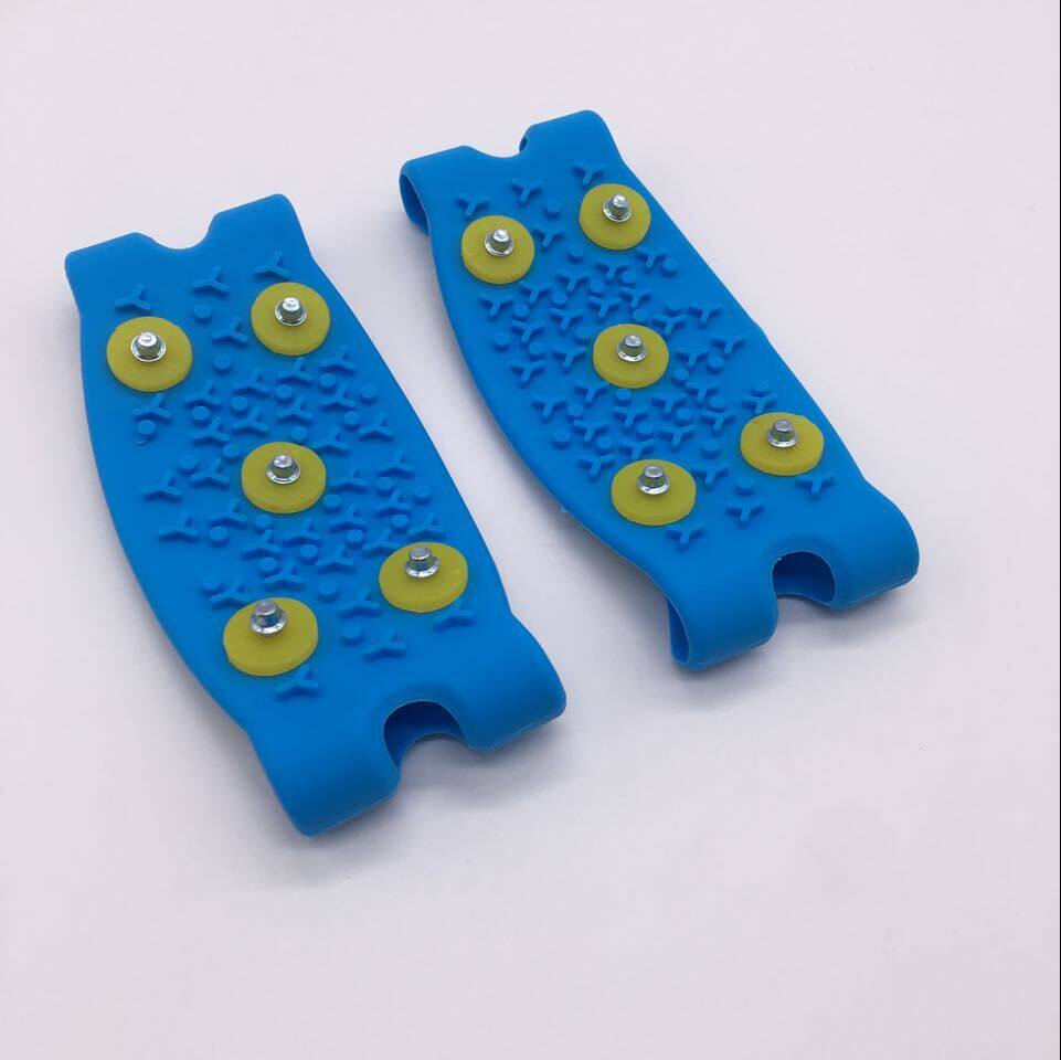 包邮五齿户外防滑冰爪 登山旅游简易硅胶雪爪 雪地防滑鞋套攀岩装