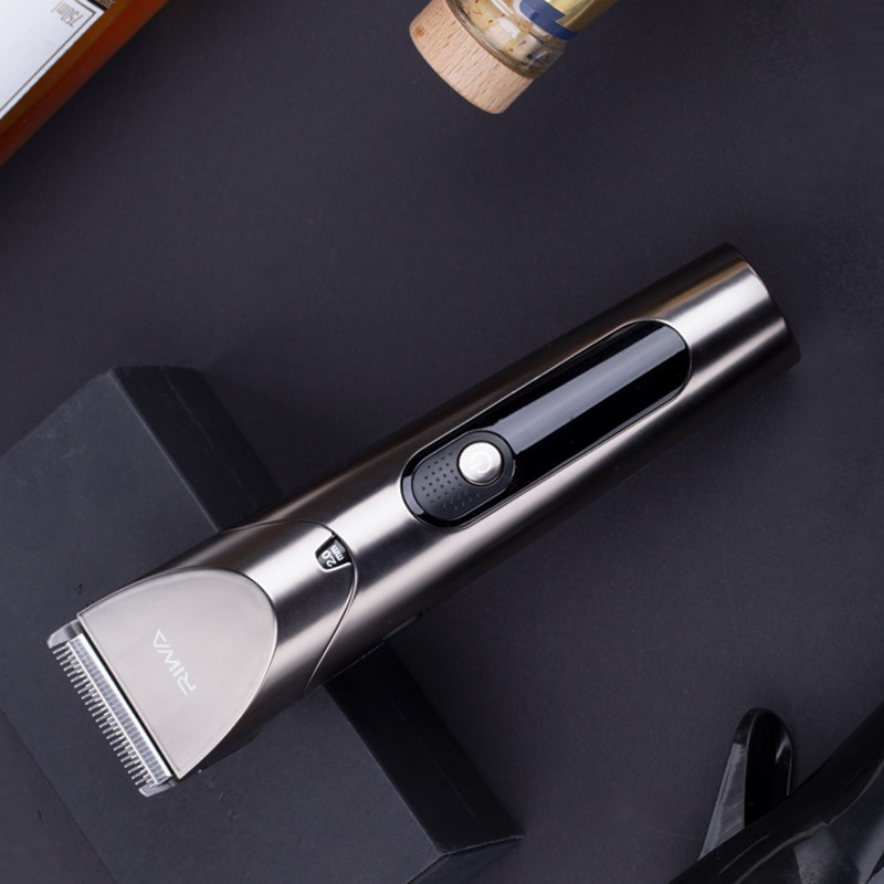 电动雷瓦变速理发器灰色re6305防水水洗充电式家用理发器