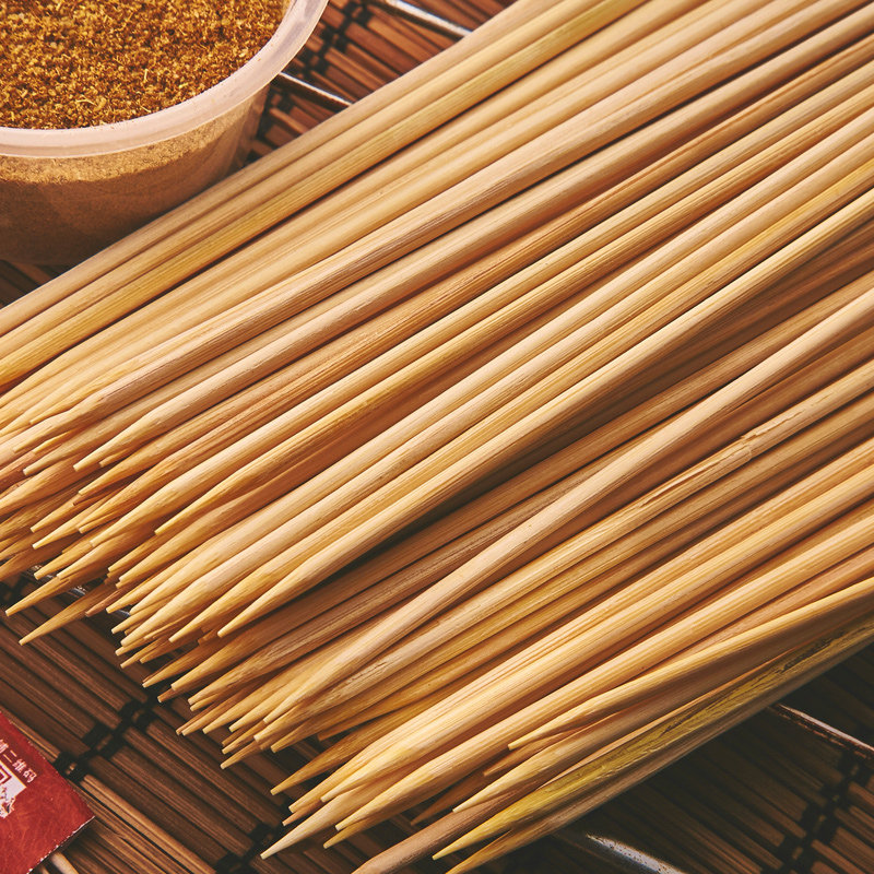 烧烤签子上海西北串烧工具竹签一次性羊肉串100根竹签
