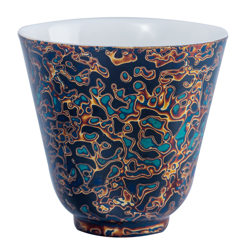 大漆瓷杯茶杯茶道待客非遗手一物一拍犀皮漆器漆器