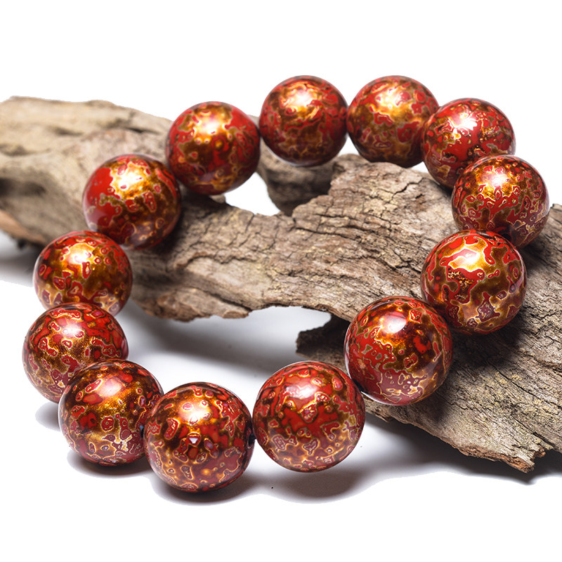 大漆手珠串佛珠时尚非遗手佳节送礼犀皮漆器漆器