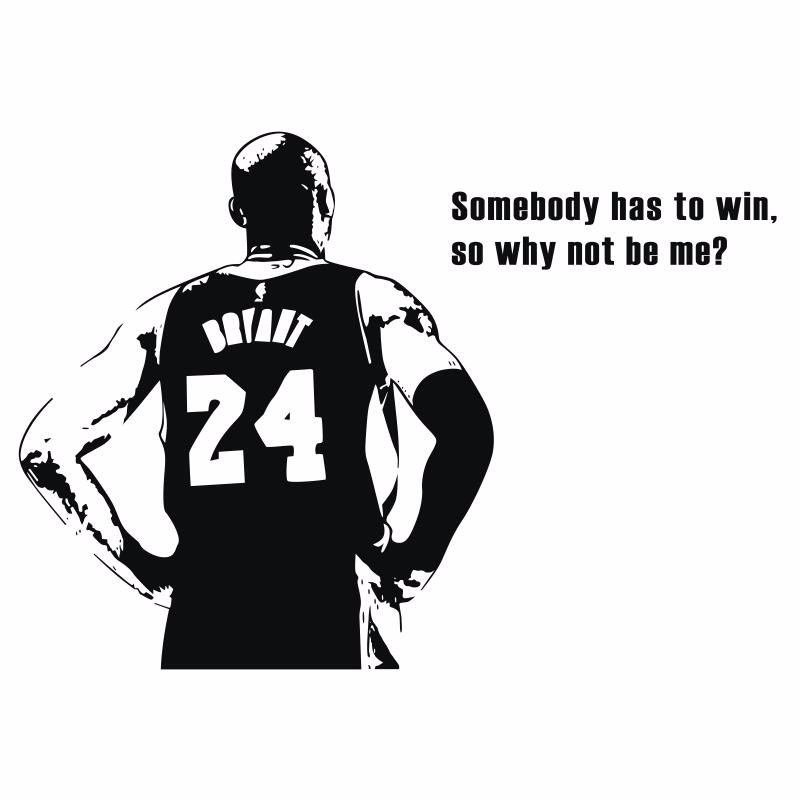 贴纸科比篮球运动卧室宿舍体育运动明星励志平面墙贴