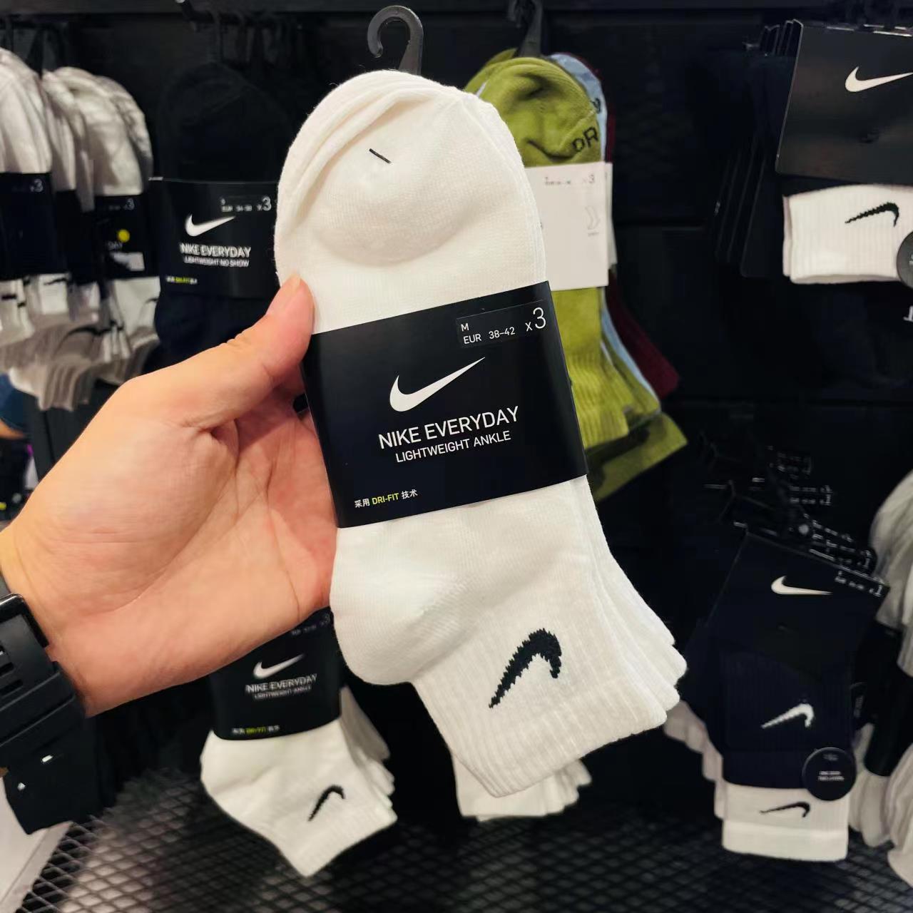 nike篮球袜长筒男士毛巾中筒纯棉耐克运动白色运动袜