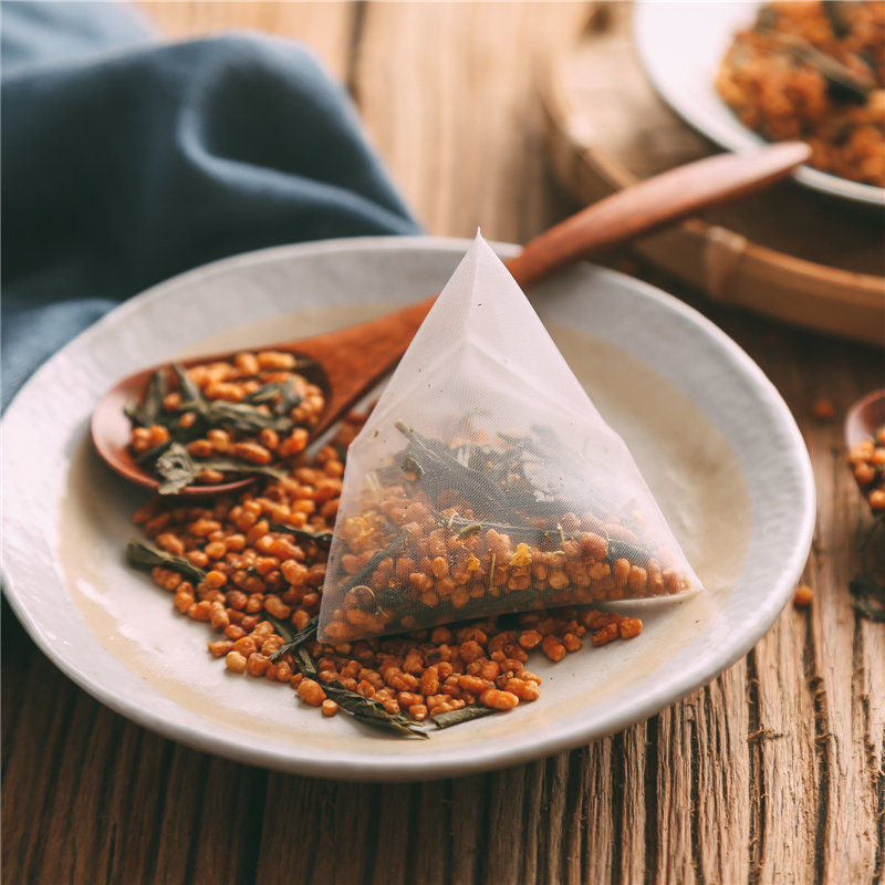 新品桂花玄米绿茶暖胃 轻轻体 米香浓郁 温胃清湿袋泡三角茶包