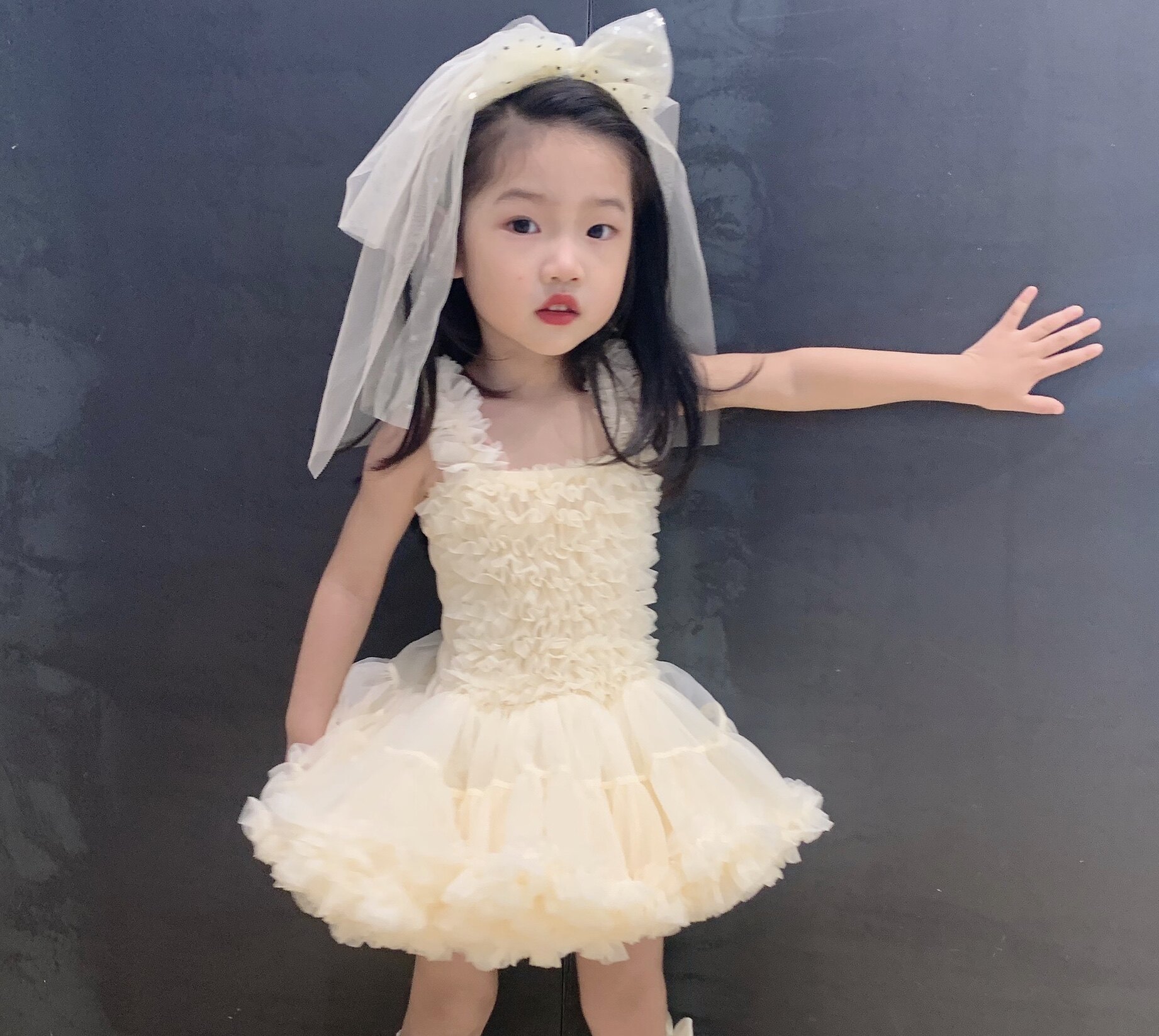 nani童装女童吊带tutu小公主蓬蓬蛋糕连衣裙小女孩连衣裙