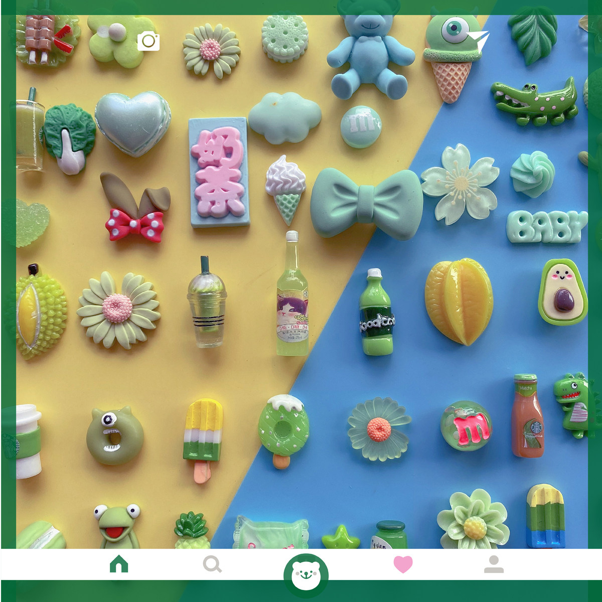 diy奶油仿真素材食玩文具盒相框包相框材料制作其他diy饰品配件