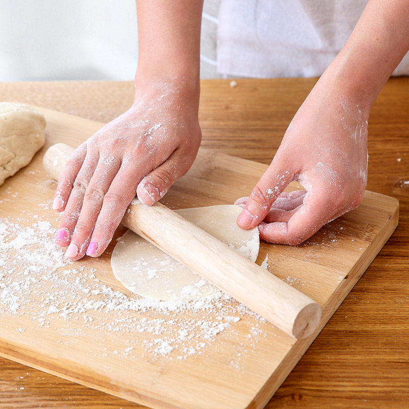 烘焙暖暖sn8034三能木质长擀面棍苏棍擀面杖常备擀面杖