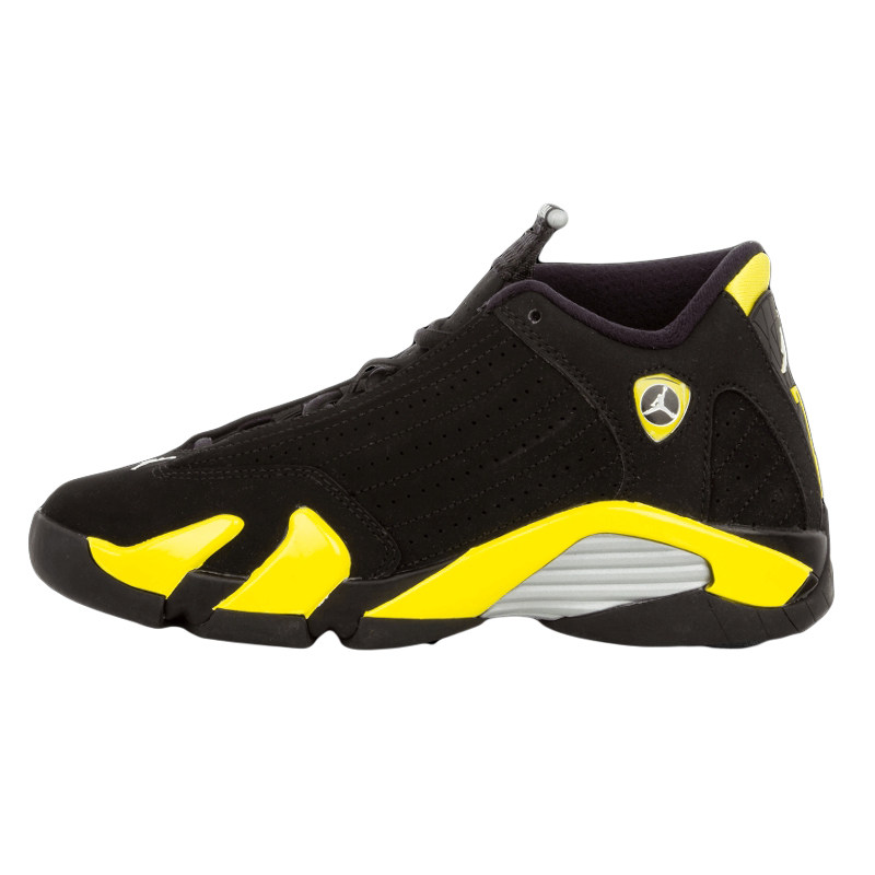 牛哄哄 air jordan 14 gs aj14 女鞋 黑黄 雷神 487524-070