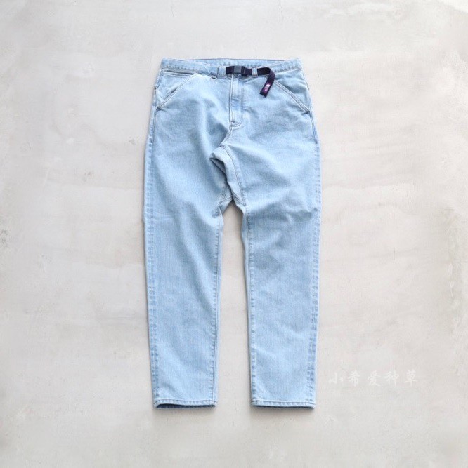 21SS男女TNF紫标Webbing Belt Denim Pants牛仔裤coolmax日本代购