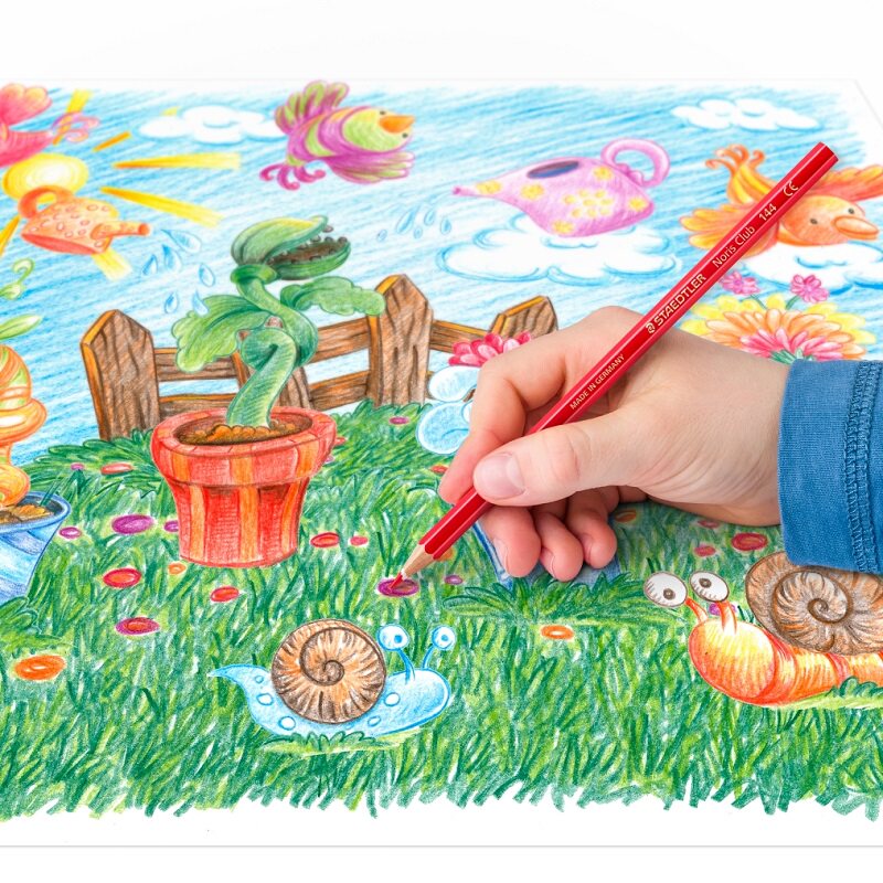 德国staedtler施德楼系列36色学生绘画涂鸦美术彩色铅笔