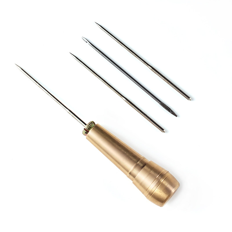 全钢针尖工具装订线装书针线手工尖头修鞋实心锥子