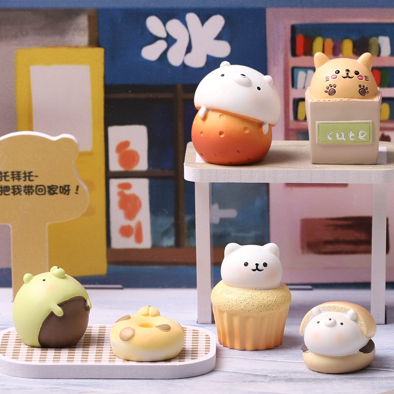 创意贩卖可爱有趣潮玩手办食玩杂货店食物盲盒摆件