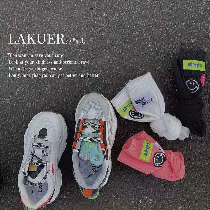 lakuer酷儿21年波拉春季新品韩国童装儿童休闲时尚运动鞋