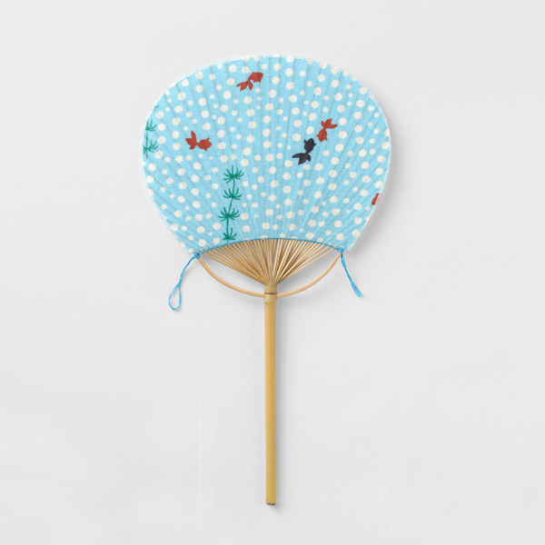 现货日本中川商店传统蒲扇团扇手摇摇扇柱柄扇子