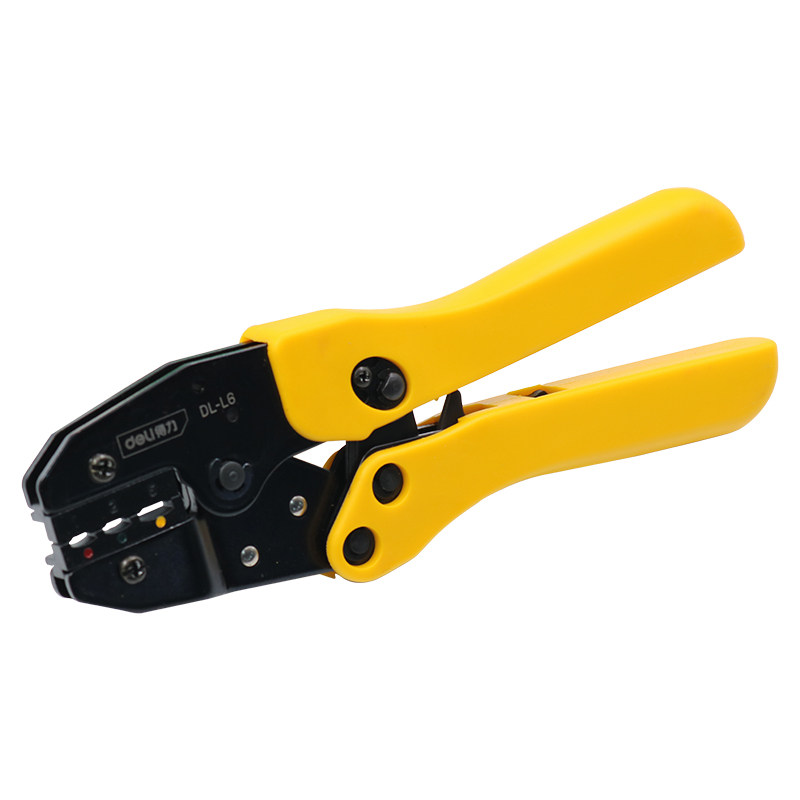deli得力冷压钳闭端接线式dll6aa钢闭端子安全型压线钳