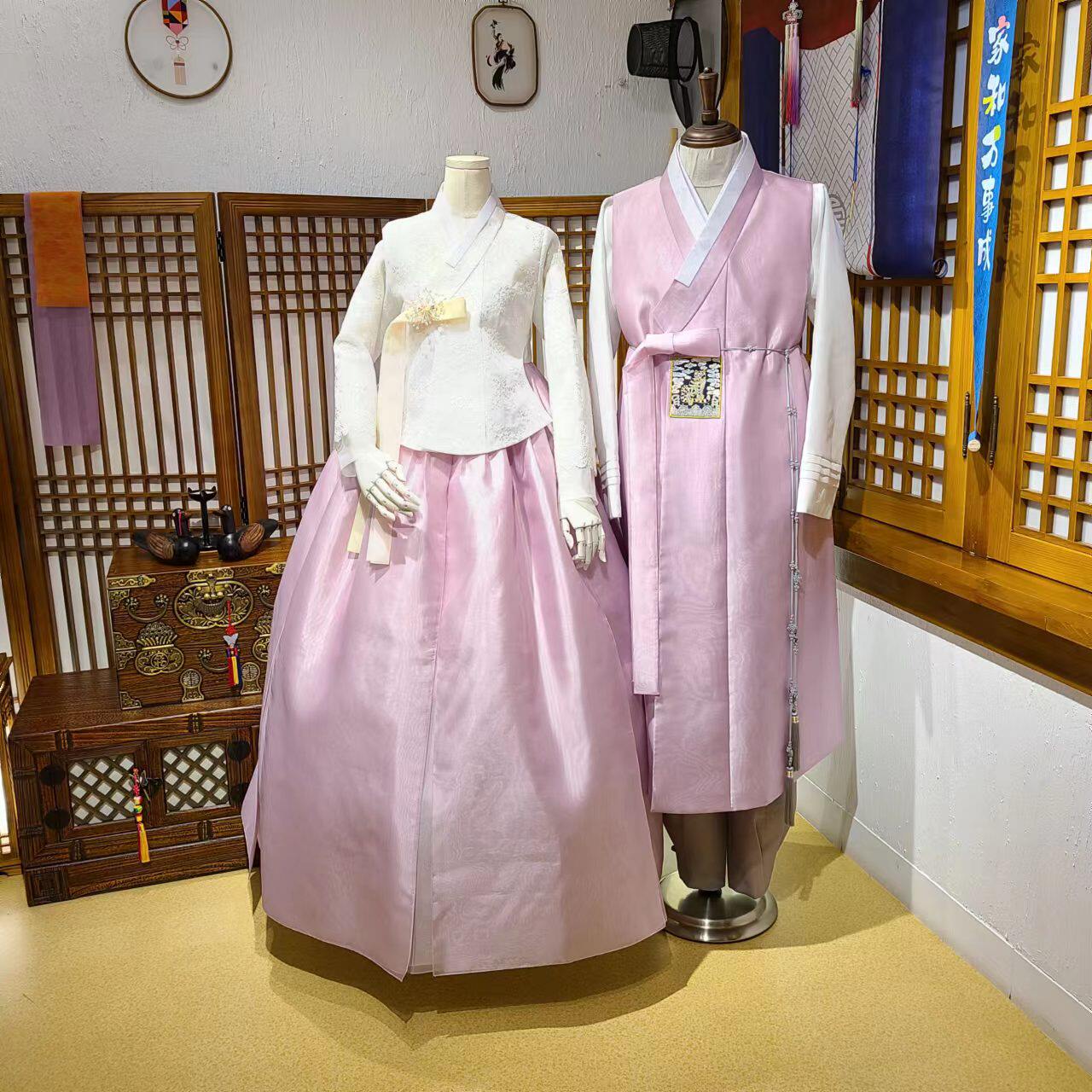 韩国进口面料新郎新娘情侣婚礼敬酒生日韩服民族服装