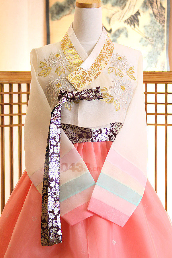 韩国原装进口面料新娘敬酒婚礼生日改良韩服h-x05401民族服装