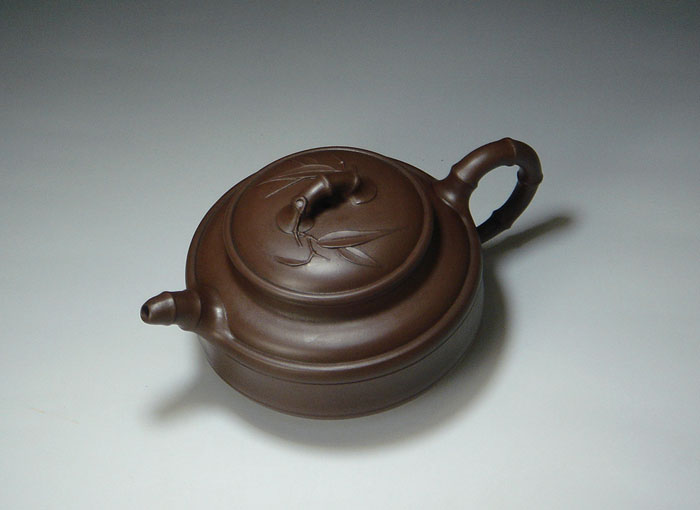 老缶出品早期宜兴手工原矿紫砂壶双线竹鼓经典造型 300cc包邮