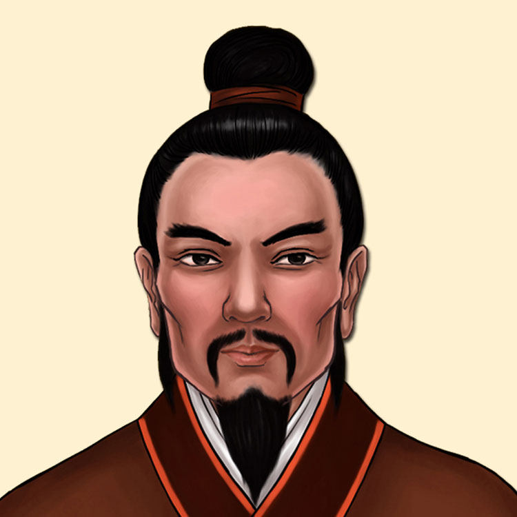 鲁班画像中堂祖师师爷办公室公司绢布挂画书房国画