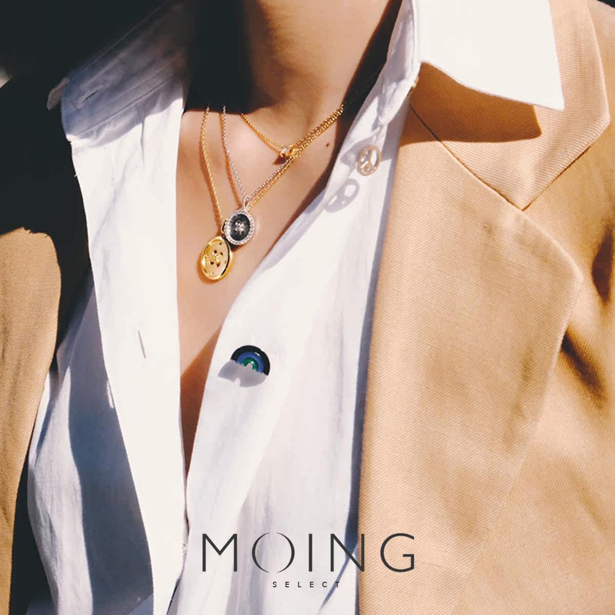 moing莫名oopsjewelry秦岚何昶希肖战同纽扣情书情侣项链项链