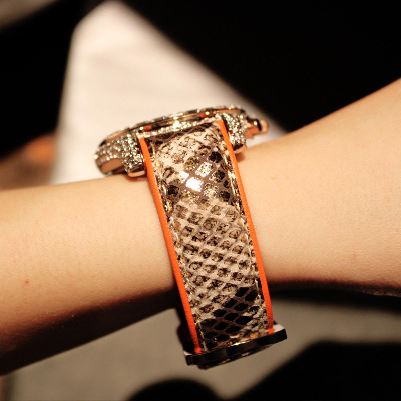 savina正品个性高档欧美进口蛇纹真皮大表盘女表时尚休闲石英手表