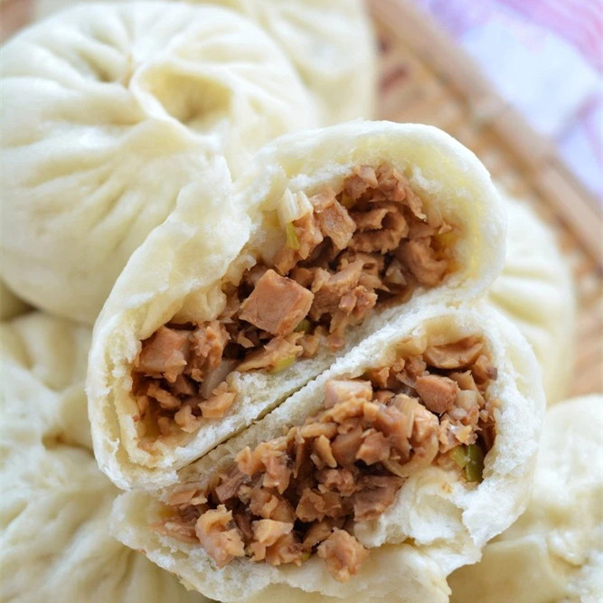 纯手工大包子8个1000g包邮粉丝韭菜发酵馒头包点