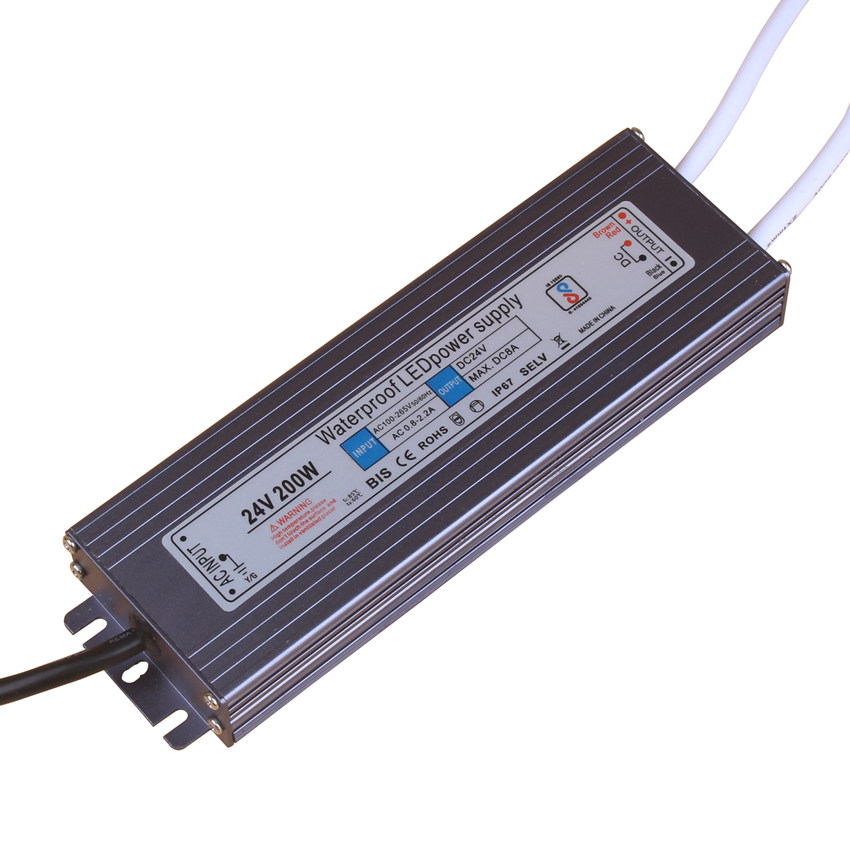 超薄防水电源220v交流流变直流dc12v24v200w灯带灯箱led开关电源