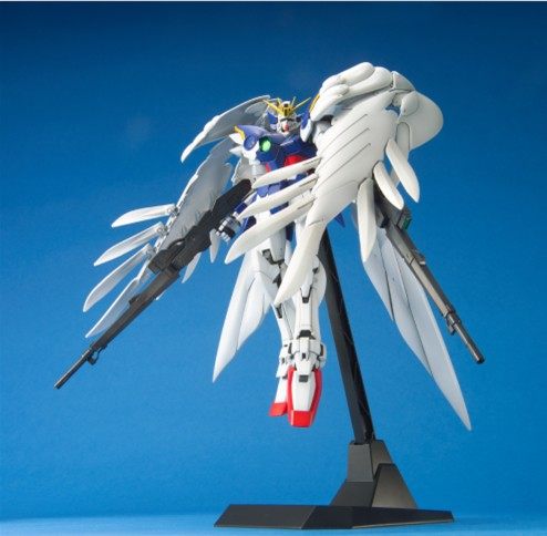 万代mg 75 wing gundam zero 零式飞翼零高达 带支架