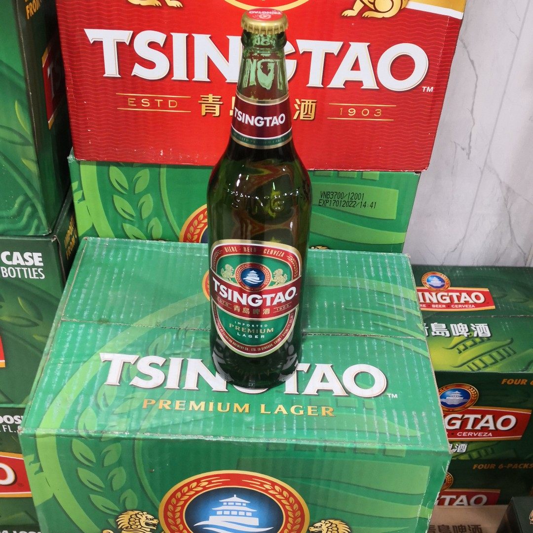 青岛啤酒出口双狮大瓶640ml12瓶正宗一厂原厂登州路啤酒