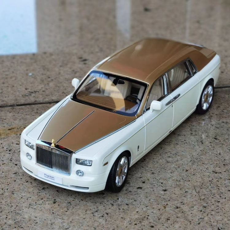 劳斯莱斯幻影模型京商kyosho1加长黑色金盖合金汽车模型车模
