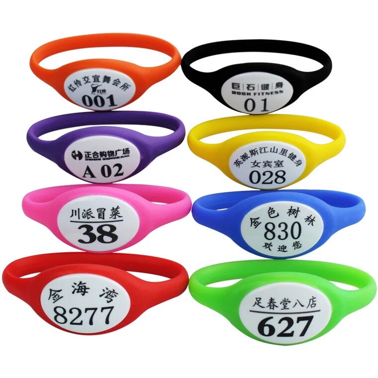硅胶手环定制号码打标会所温泉手带感应手牌桑拿手牌