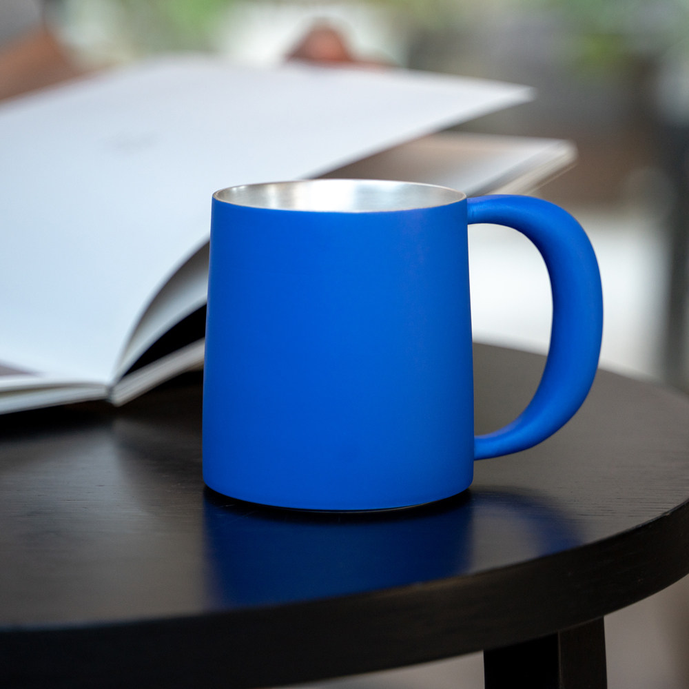 十六开 ◤手工大容量生日礼物男高档陶瓷克莱因蓝ins风马克杯水杯