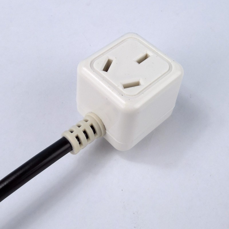 电源插座ac三插母头三极极带防水三孔纯铜插头