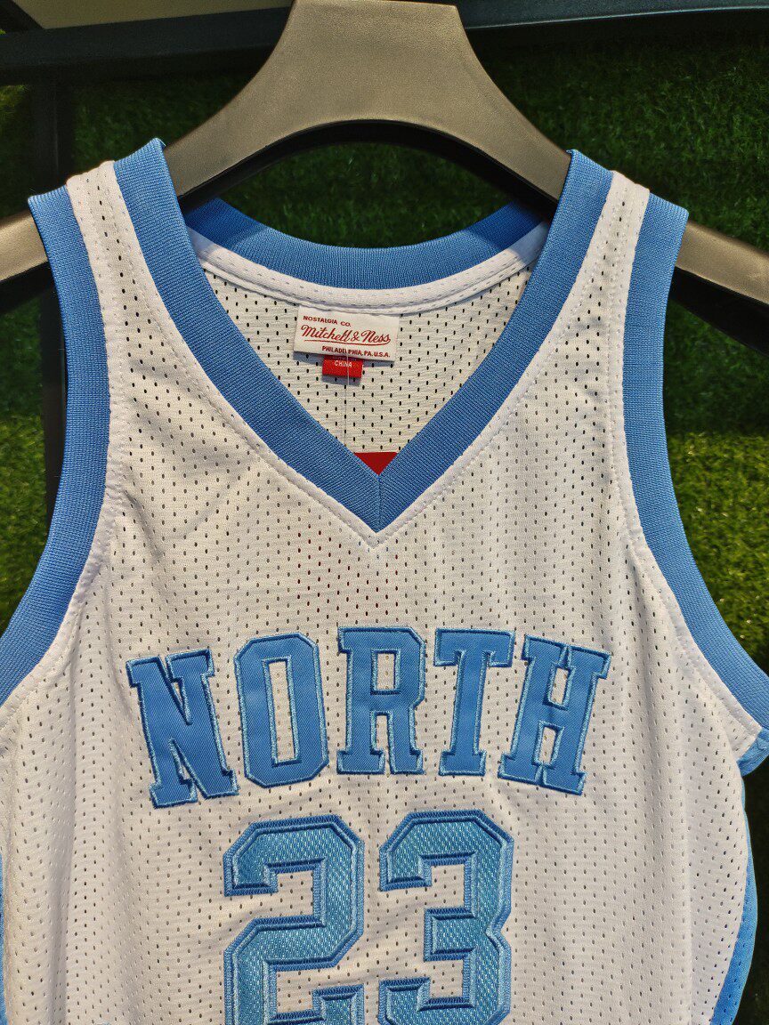 重工密绣北卡罗大学23号老乔纪念版球衣刺绣网眼篮球服