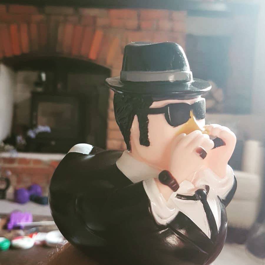 绝版复古celebriducks橡皮名人摆件收藏bluebrothers蓝调手办