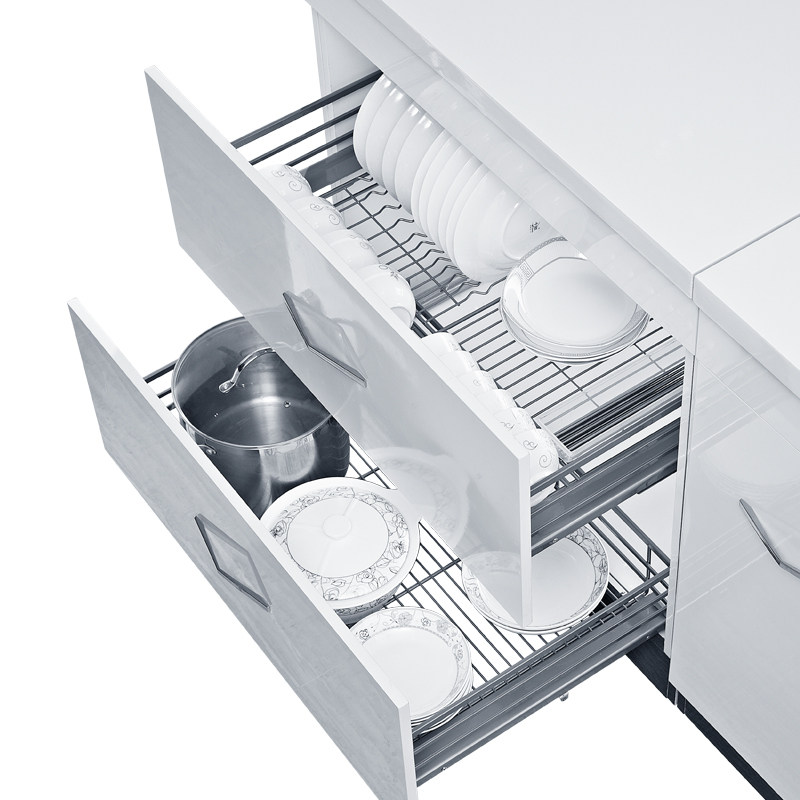 拉篮橱柜平篮双层锅篮碗碟厨房不生锈10年保拉篮