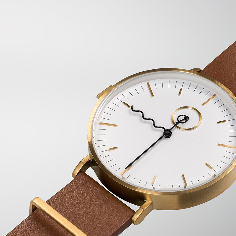 官方授权澳洲设计师品牌aark波浪指针另类石英男表欧美腕表