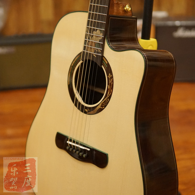 吉他三度乐器美丽达merida春夏秋冬系列单板全单民谣吉他民谣吉他